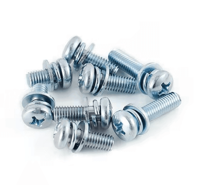 Винт DIN6900-3 М3*8 комбинированный (шайба, гровер) оцинк.